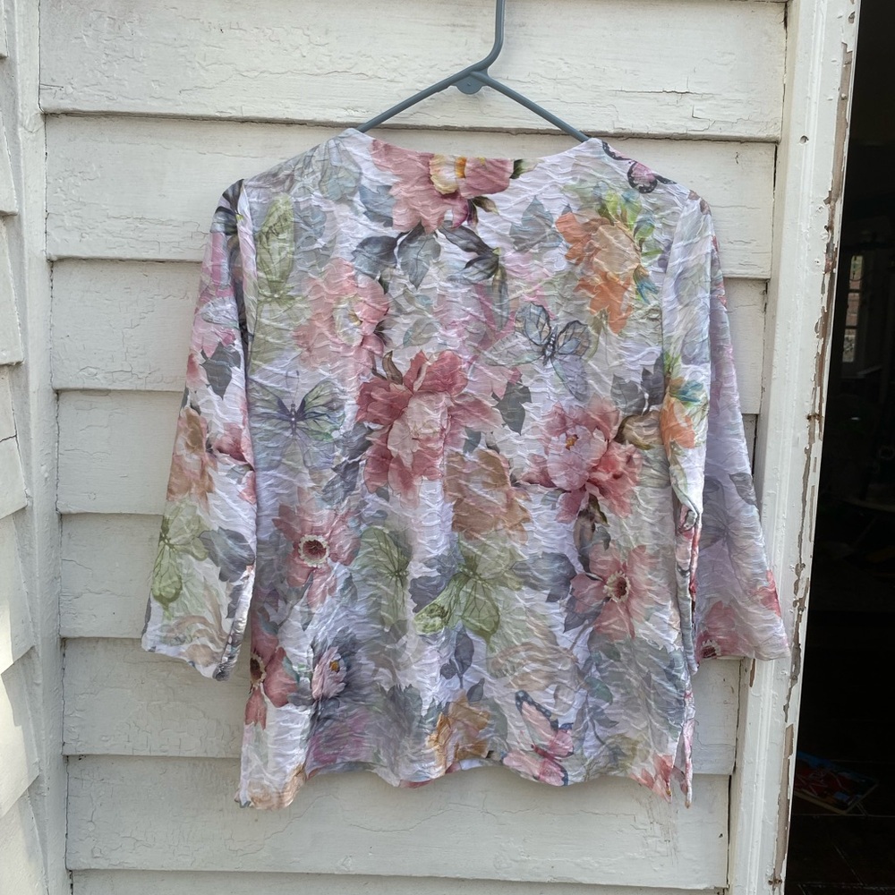 🏷️ Floral Multicolor Top by Alfred Dunner - Picture 7 of 7